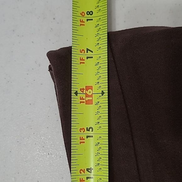 Chico's Dark Brown Ankle Pants with Zip Side size 1.5 (10) - Picture 6 of 9